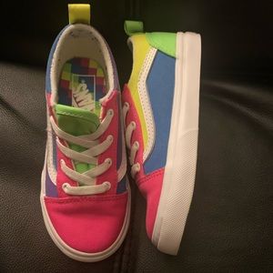 Toddler Girls Size (10) Neon Color-block Vans